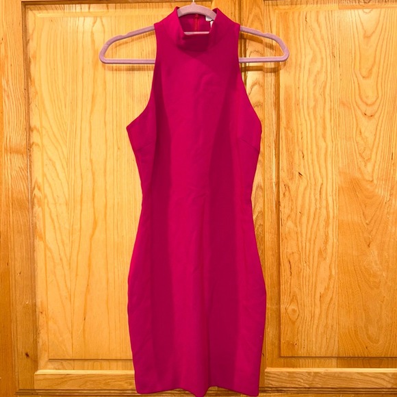 Elizabeth and James Pink Sleeveless Mock Neck Mini Dress Fitted Bodycon Women's - Picture 4 of 11